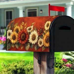 Fall Mailbox Cover with Sunflowers